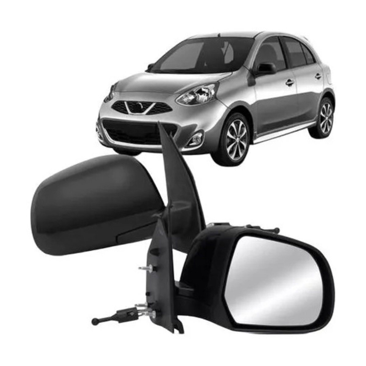 PAR RETROVISOR MARCH 2011 A 2013 ESQUERDO | DIREITO (K.RF31635-RF31636)