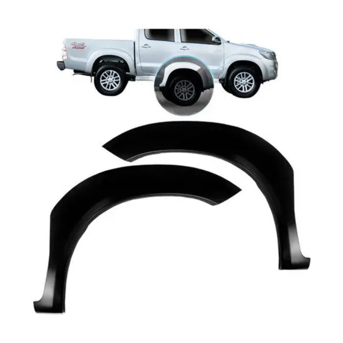 PAR ALARGADOR VãO DA RODA HILUX 2012 A 2015 ESQUERDO | DIREITO (K.RF24589-RF245
