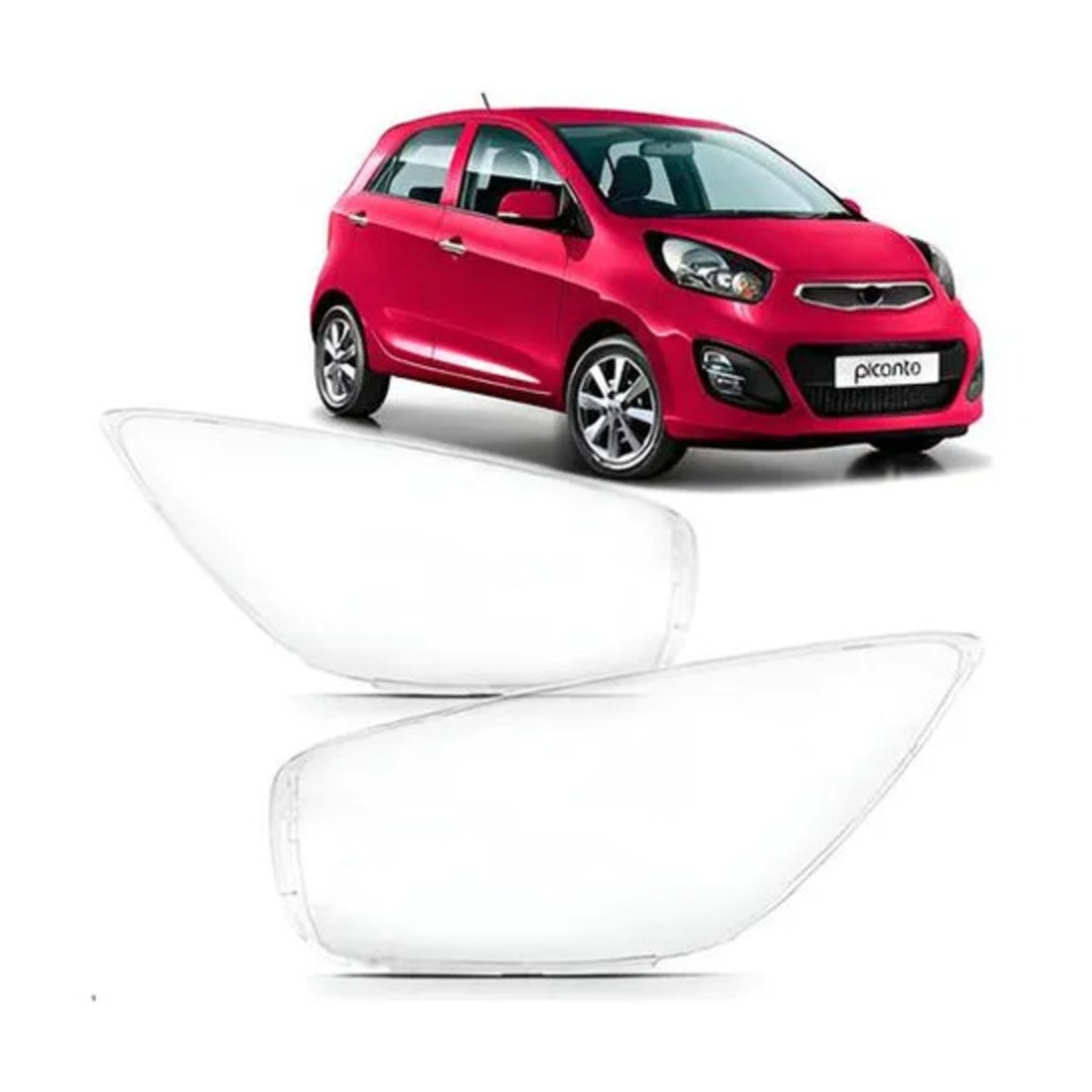 PAR LENTE FAROL PICANTO 2012 A 2017 ESQUERDO | DIREITO (K.RF33081-RF33080)