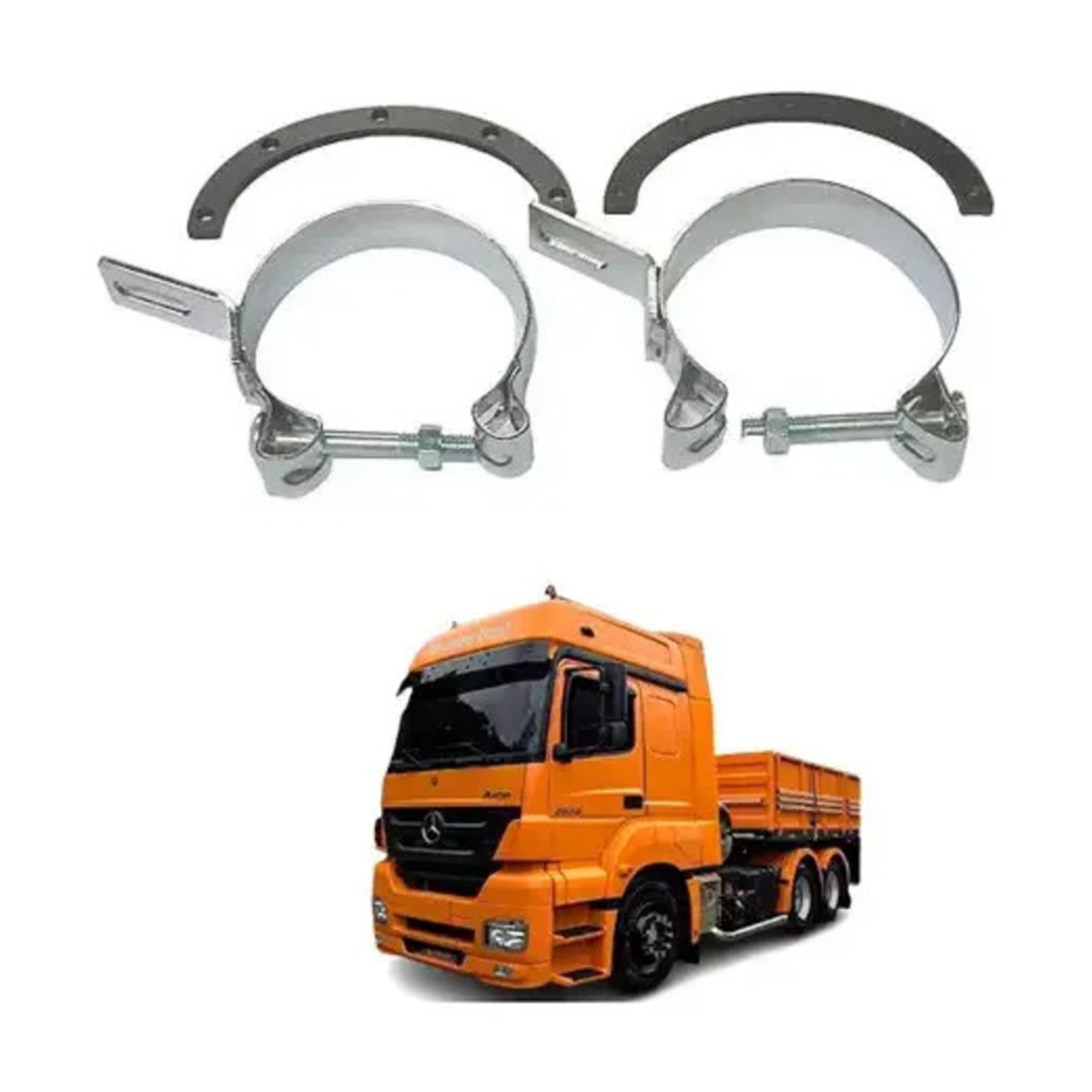 KIT PONTEIRA ESCAPAMENTO MERCEDES BENZ AXOR EURO 5 (B075P)