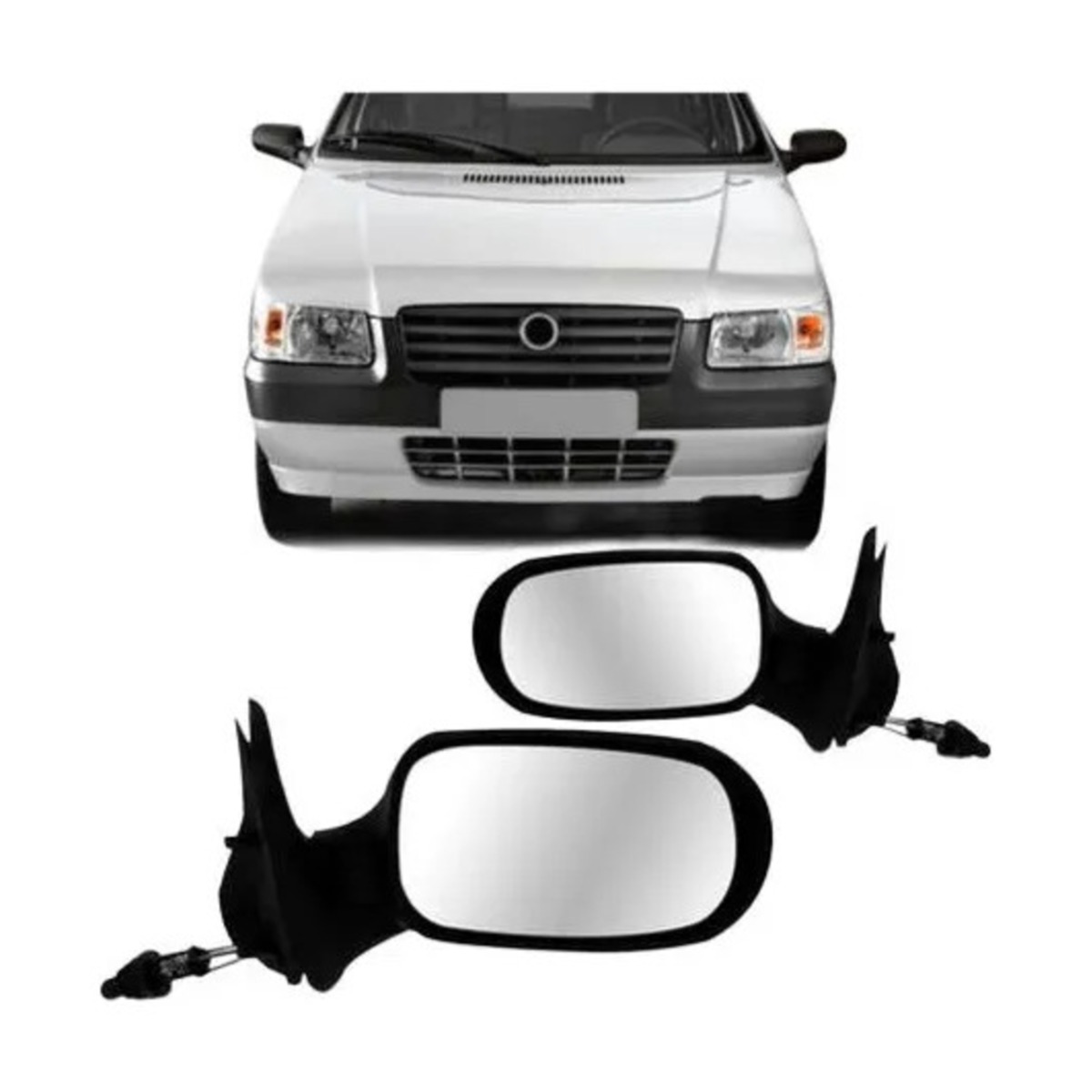 PAR RETROVISOR UNO 2005 A 2010 ESQUERDO | DIREITO (K.RF1273.0-RF1272.1)