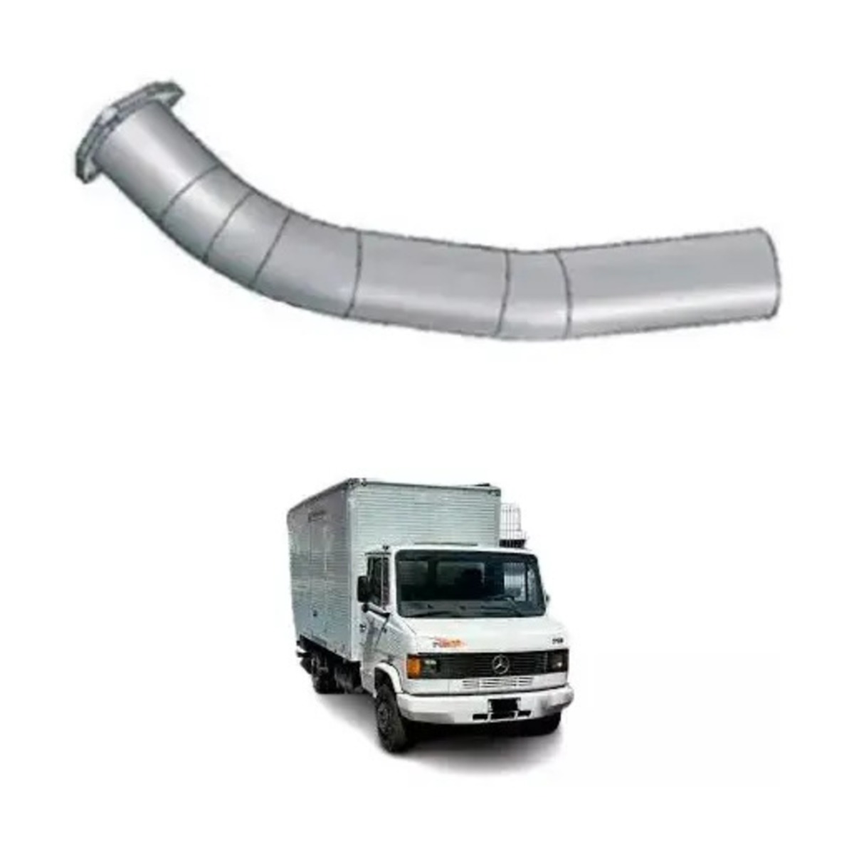 TUBO INTERMEDIARIO 3 ACO CARBONO CINZA MB 710 PLUS EURO 3 ANO 2008 ATE 2011 (688