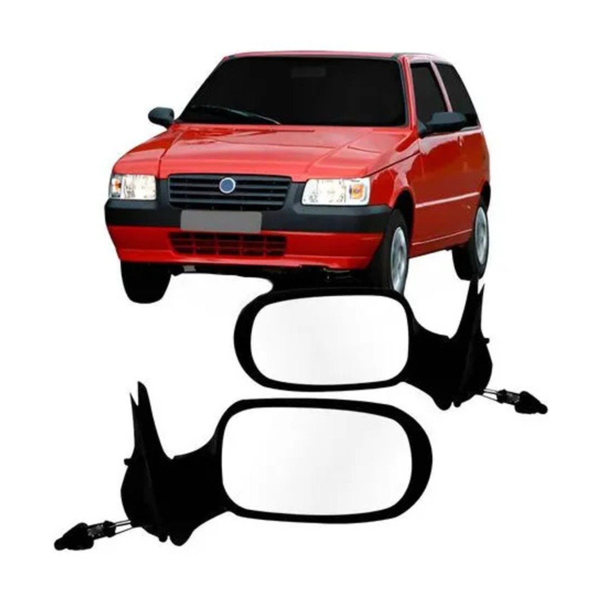 PAR RETROVISOR UNO 2005 A 2010 ESQUERDO | DIREITO (K.RF1289.0-RF1288.1)