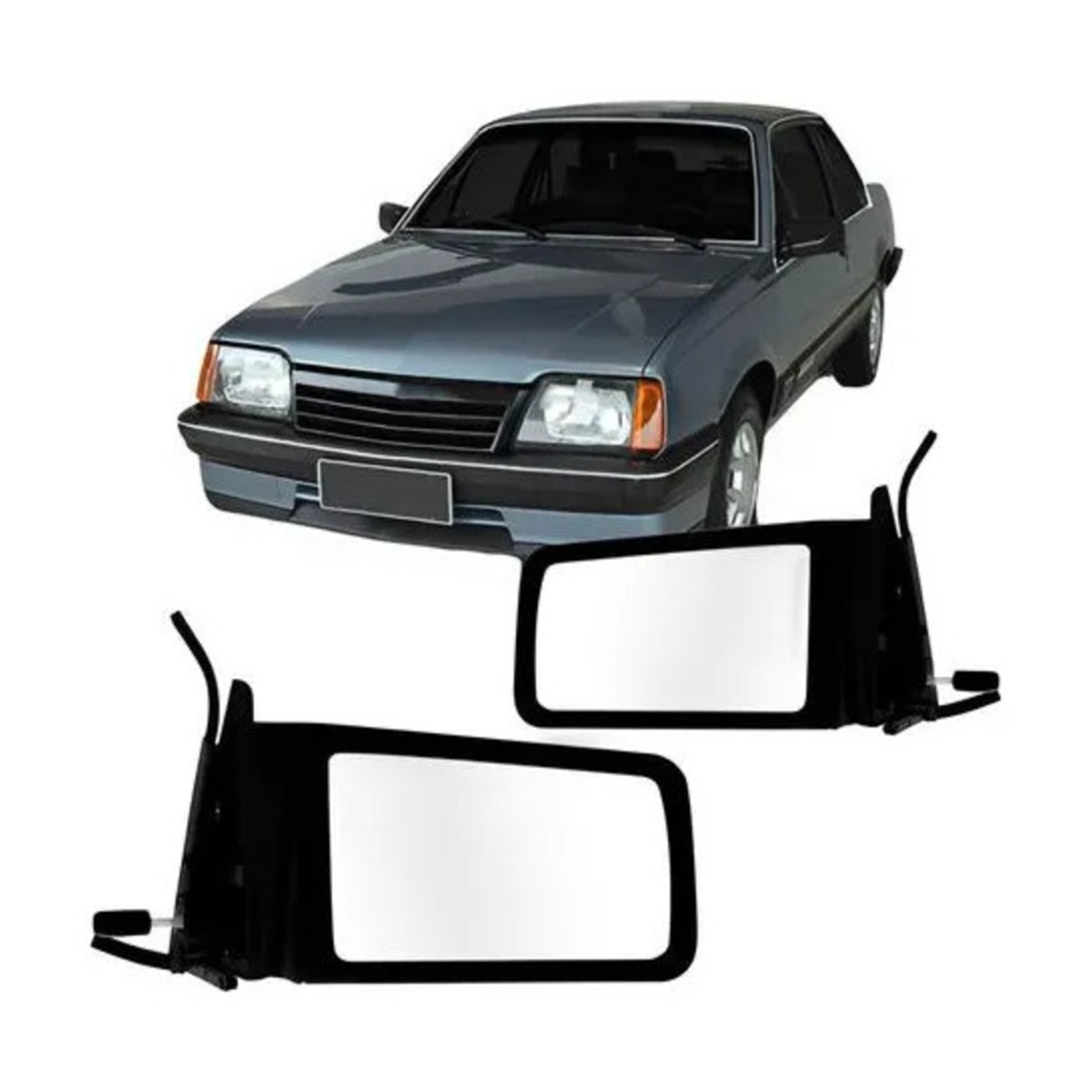PAR RETROVISOR MONZA 1982 A 1990 ESQUERDO | DIREITO (K.RF1215.0-RF1214.0)