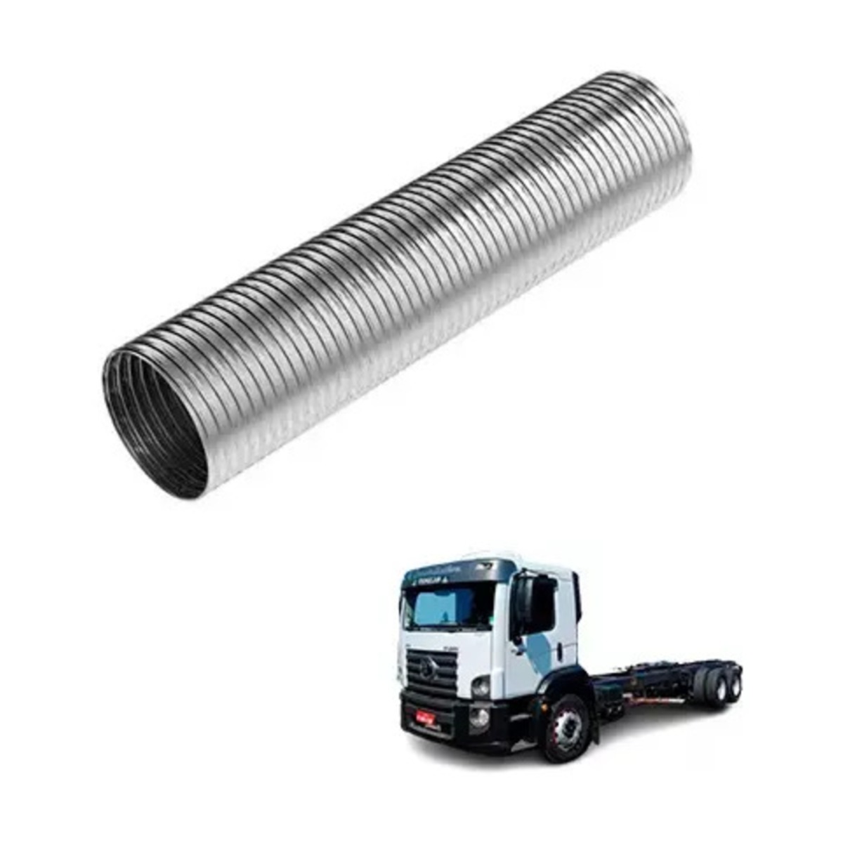 TUBO FLEXIVEL INOX 3.5 X 430MM VW CONSTELLATION 17250 17250E 19320 24250 24250E 