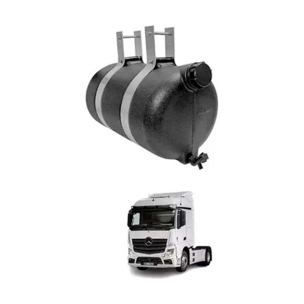 BARRICA AGUA PRETO 15L COM SUPORTE ALUMINIO UNIVERSAL (M313)
