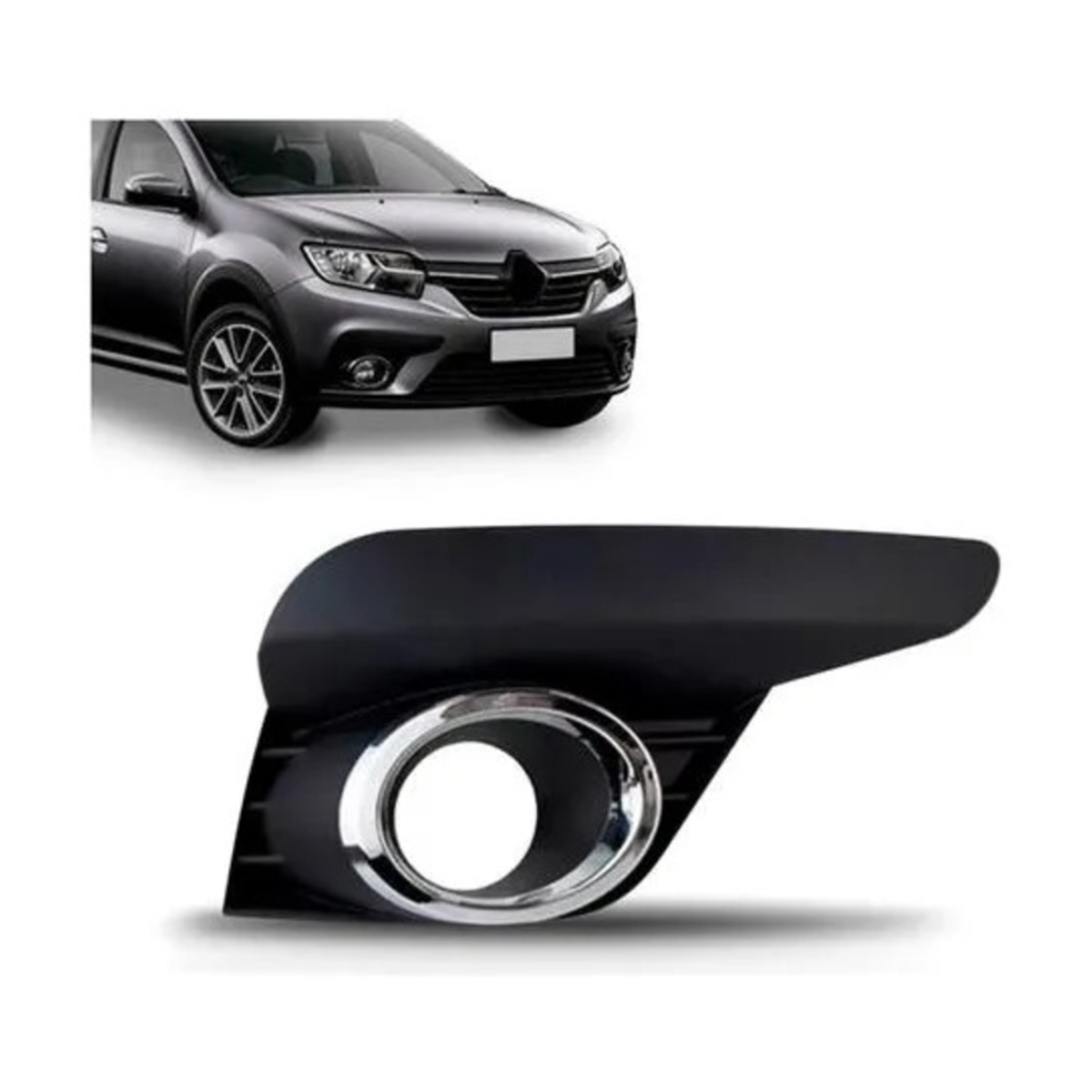 PAR MOLDURA FAROL DE MILHA SANDERO 2020 A 2024 ESQUERDO | DIREITO (K.RF31953-RF3