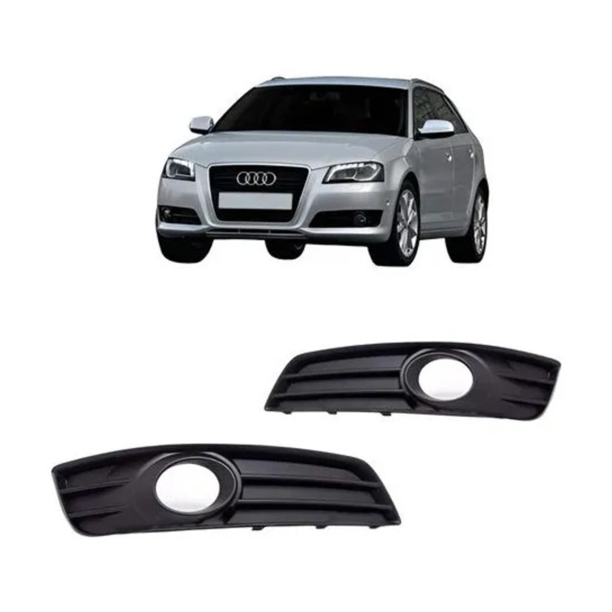 PAR GRADE DO FAROL DE MILHA AUXILIAR A3 SPORTBACK 2009 A 2012 ESQUERDO | DIREITO