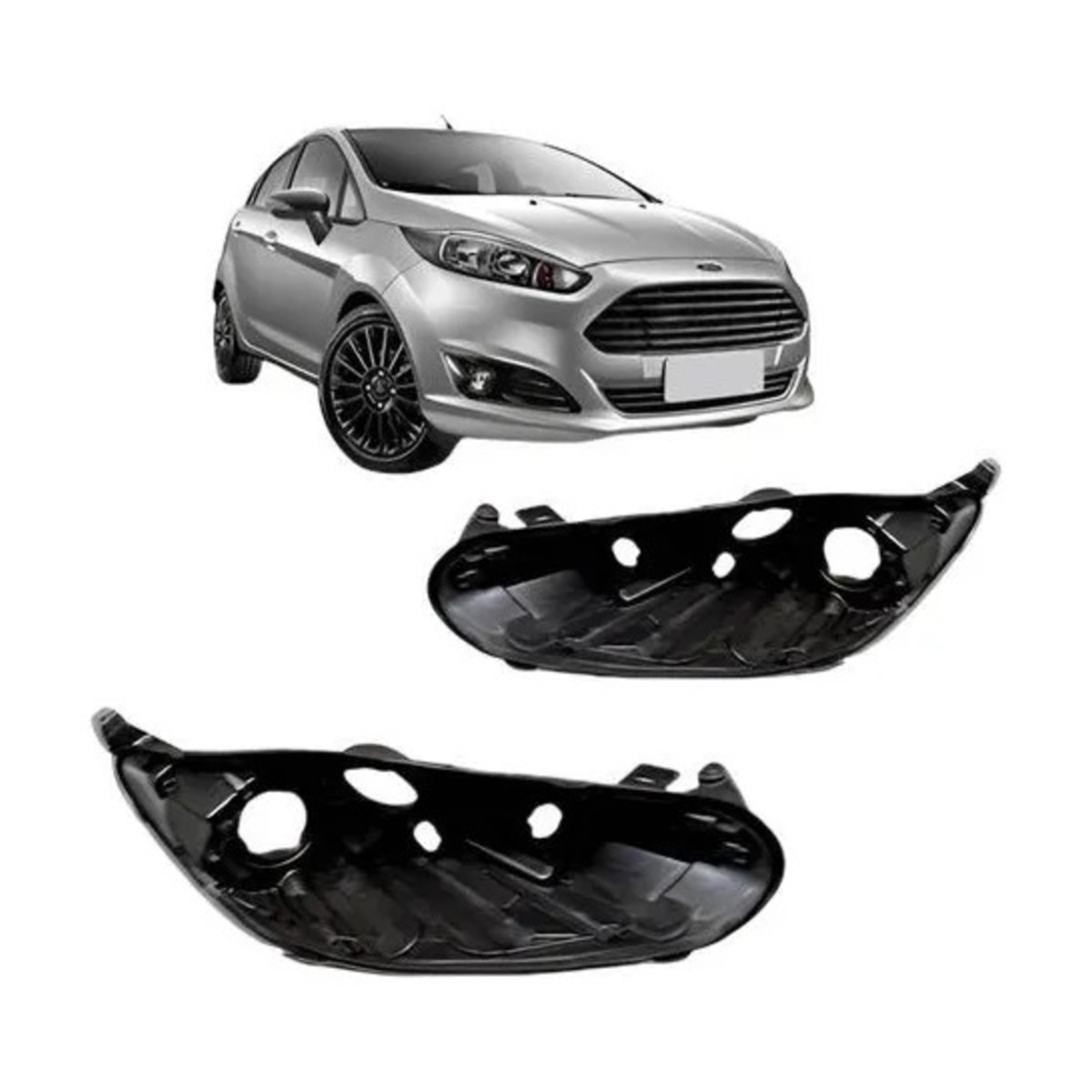 PAR CARCACA FAROL FIESTA 2013 A 2019 ESQUERDO | DIREITO (K.RF27183-RF27184)