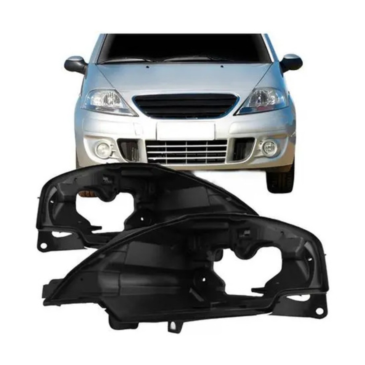 PAR CARCACA FAROL C3 2003 A 2012 ESQUERDO | DIREITO (K.RFOR455-RFOR456)