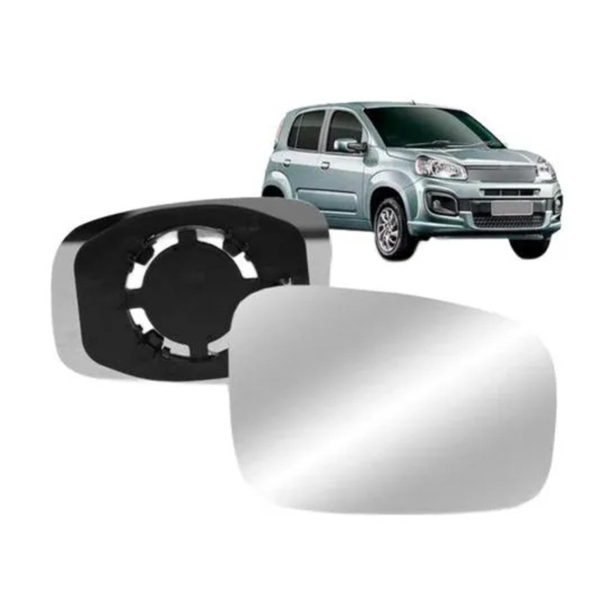 PAR LENTE DE RETROVISOR UNO 2015 A 2021 ESQUERDO | DIREITO (K.RF31571-RF31572)
