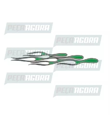 FAIXA LATERAL 1 LINHA FIRE - VERDE / PRETO (418111)