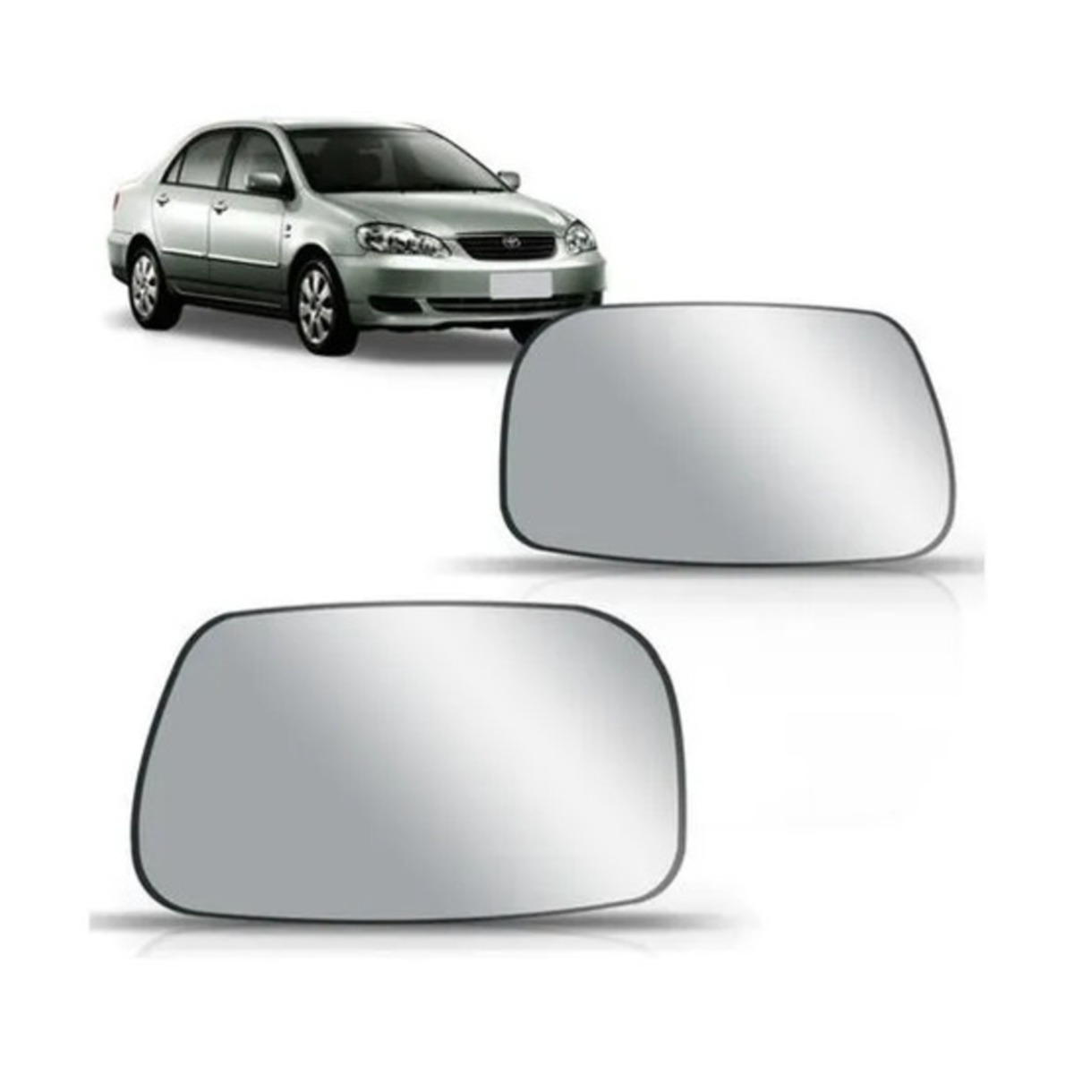 PAR LENTE RETROVISOR COROLLA 2003 A 2008 ESQUERDO | DIREITO (K.RF26715-RF26714)