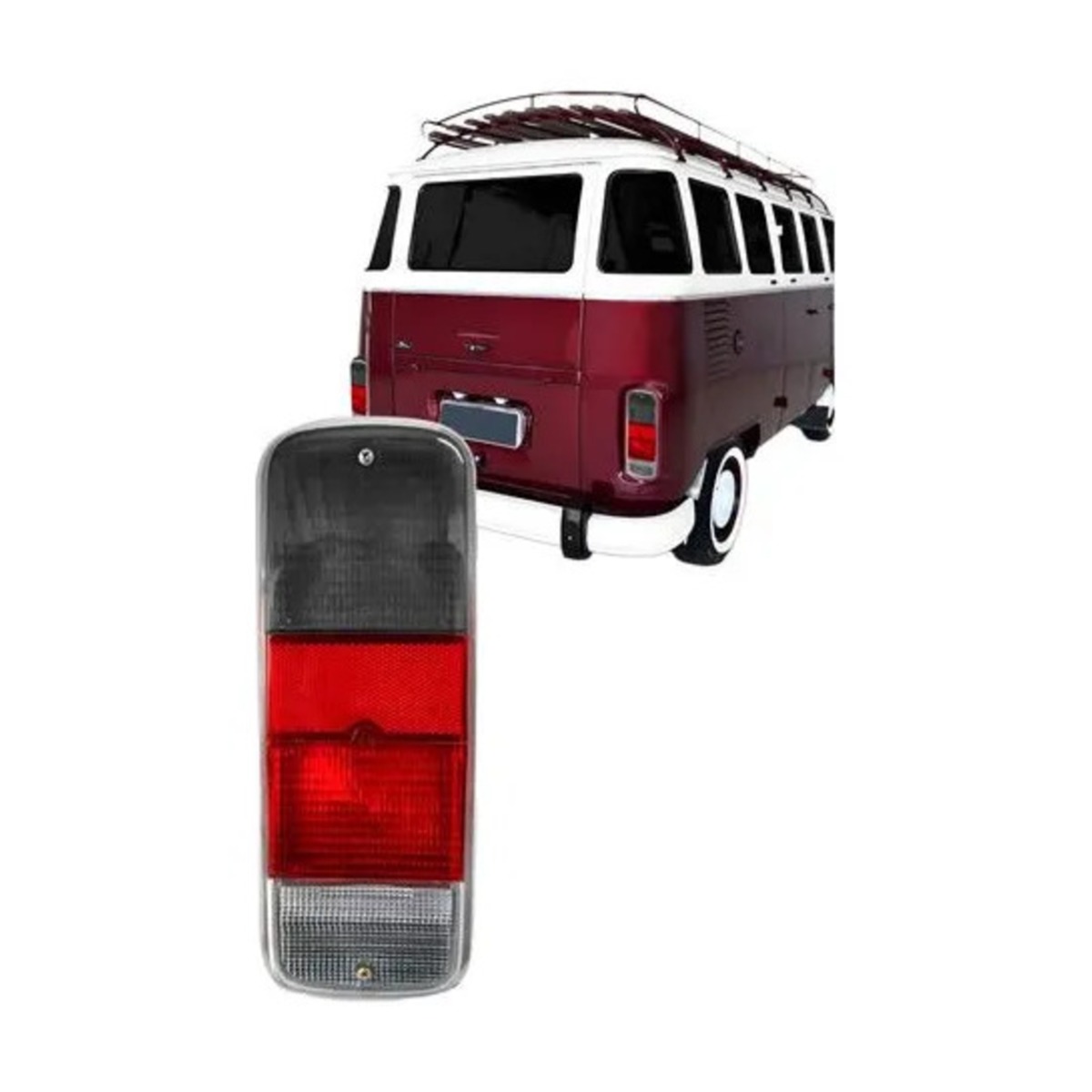 LENTE LANTERNA TRASEIRA KOMBI 1975 A 2014 (RF1365)
