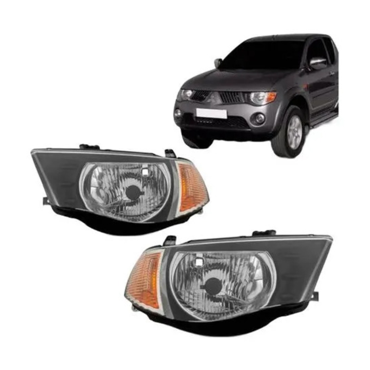 PAR FAROL L200 TRITON 2007 A 2010 ESQUERDO | DIREITO (K.RF31107-RF31108)