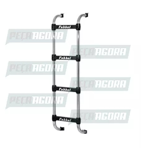 ESCADA TRASEIRA PRETA PARA SCANIA R P94/310/340 4 DEGRAUS FABBOF (103070)