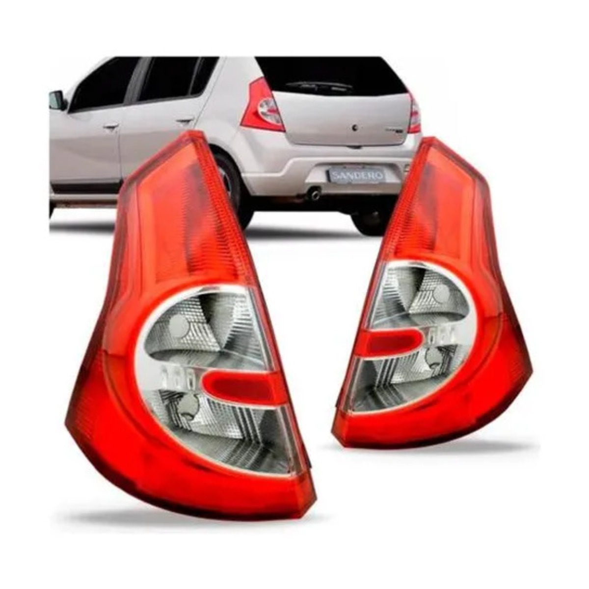 PAR LANTERNA TRASEIRA SANDERO 2008 A 2011 ESQUERDO | DIREITO (K.RF17801-RF17802)