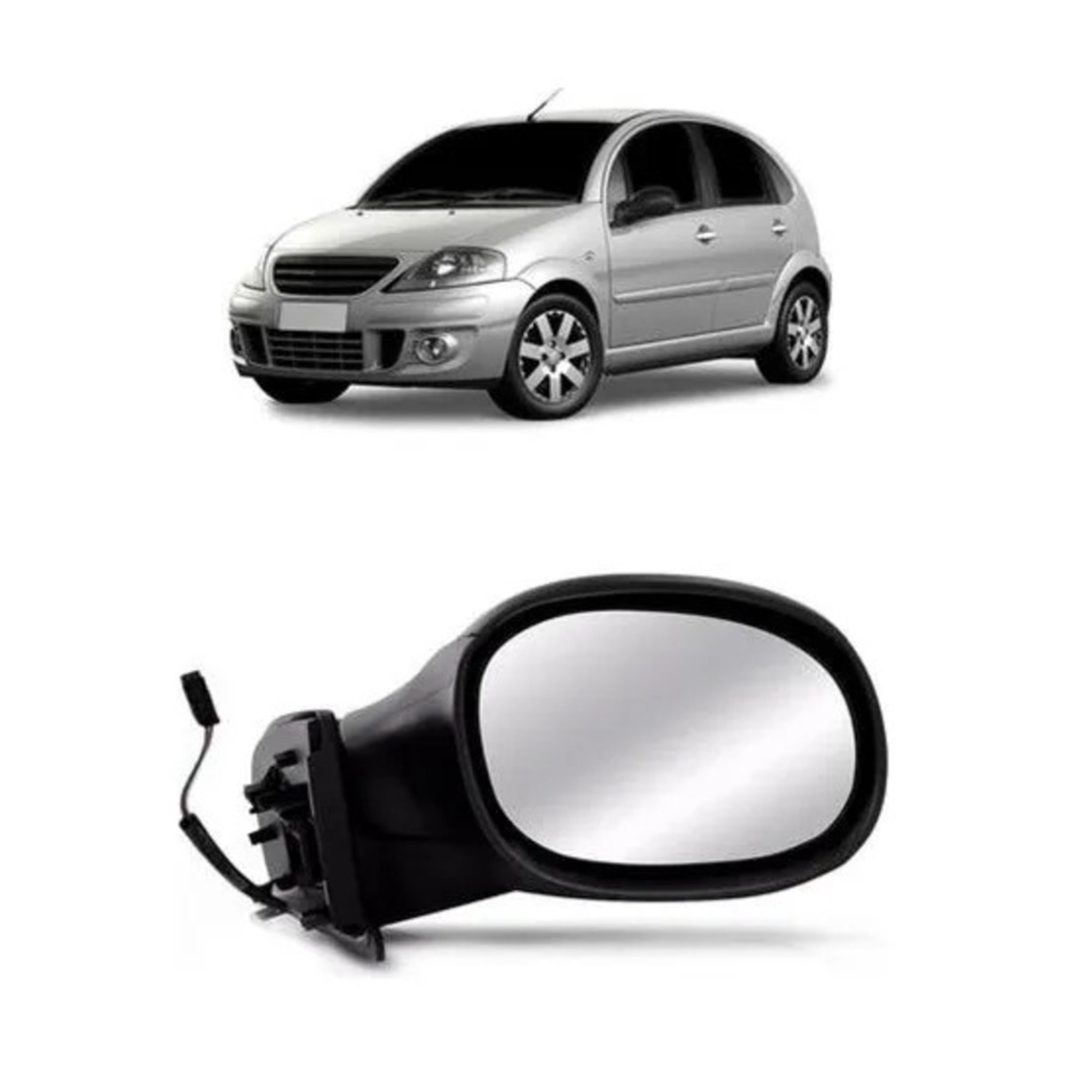 PAR RETROVISOR EXTERNO C3 2003 A 2008 ESQUERDO | DIREITO (K.RF17477-RF17476)