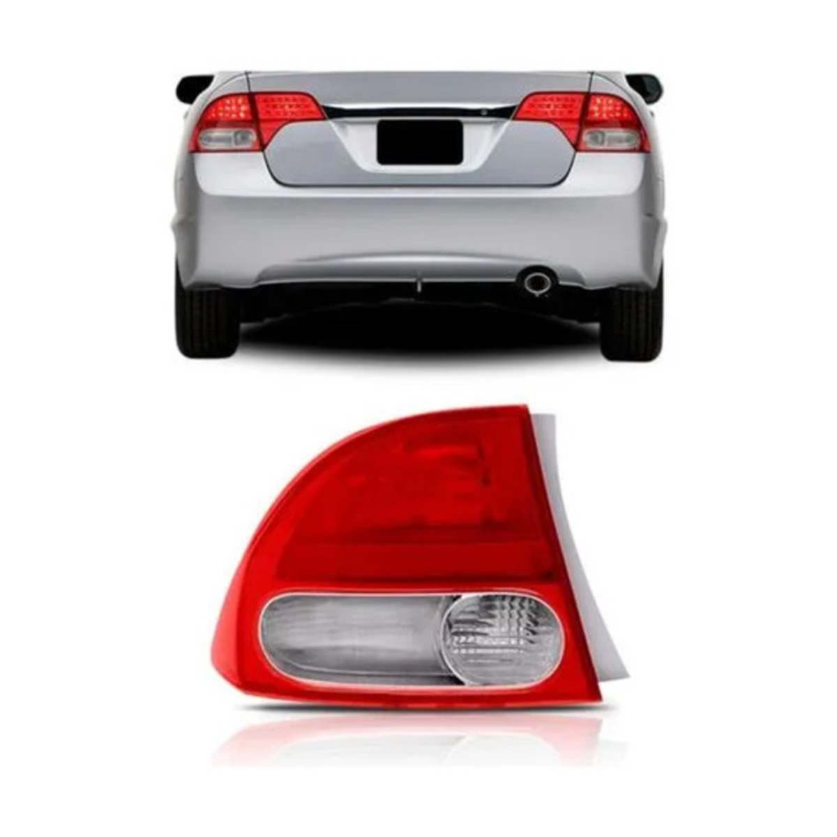 PAR LANTERNA TRASEIRA CIVIC 2007 A 2011 ESQUERDO | DIREITO (K.RF26639-RF31478)