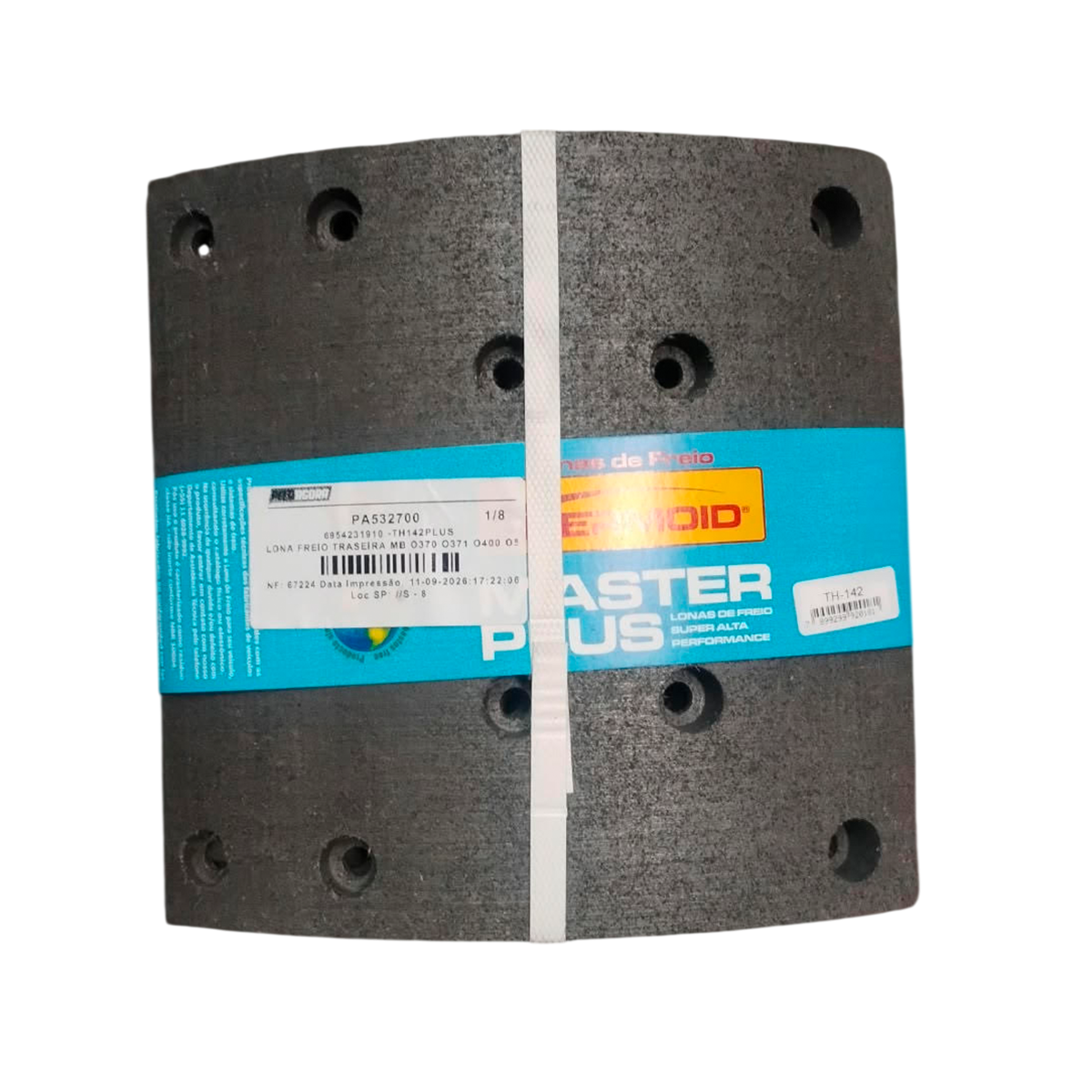 LONA FREIO TRASEIRA MB O370 O371 O400 O500 OF1725 (6954231910 -TH142PLUS-MB191AF557-TH142MASTER)