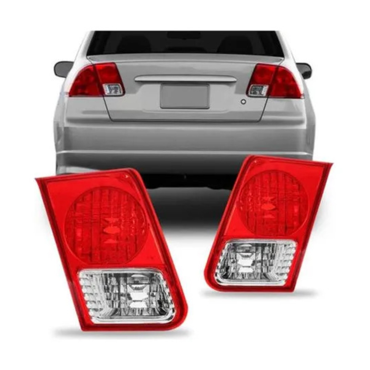 PAR LANTERNA TRASEIRA CIVIC 2004 A 2006 ESQUERDO | DIREITO (K.RF25393-RF25392)