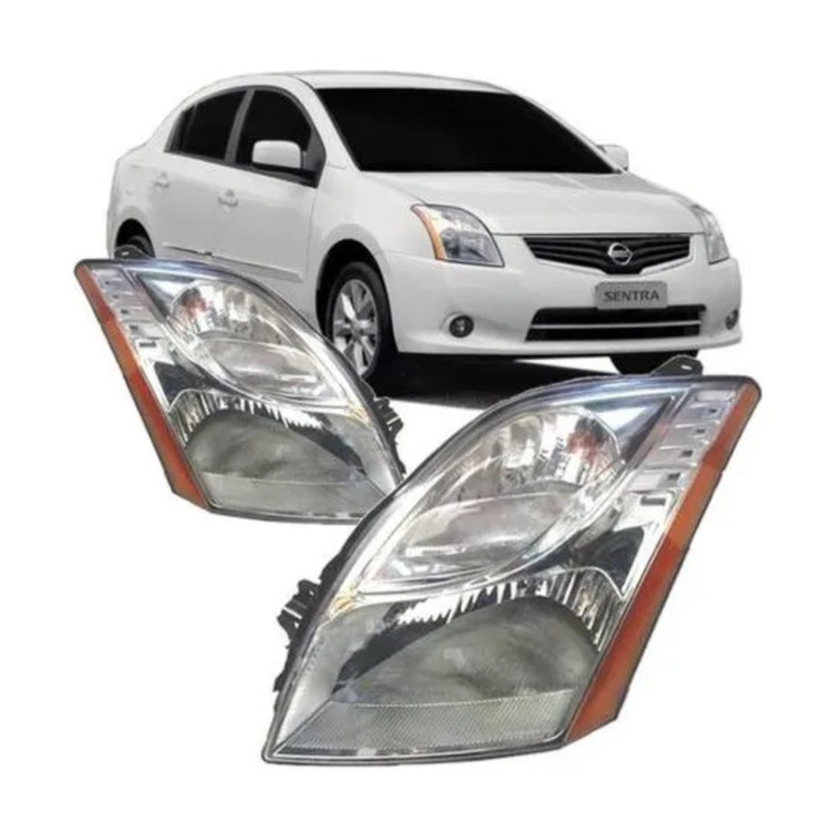 PAR FAROL SENTRA 2010 A 2012 ESQUERDO | DIREITO (K.RF20769-RF20770)