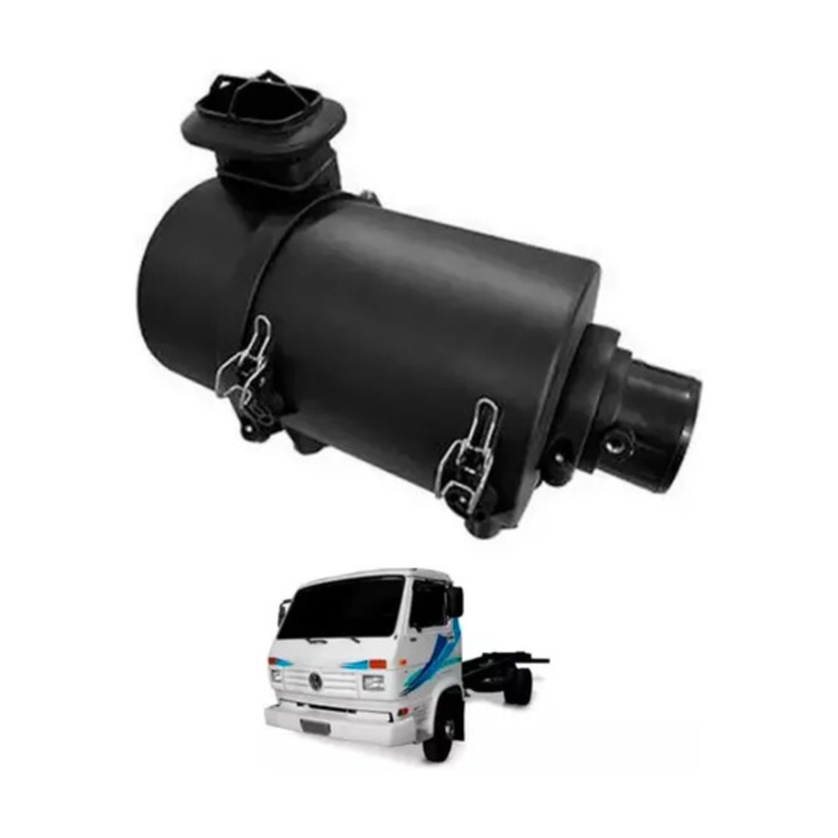 FILTRO AR MOTOR VW 12140T 7100 8140 8100 FILTRO AR SEM ELEMENTO SEM INDICADOR (2