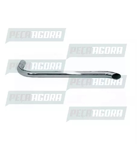 TUBO TERMINAL CURVO CROMADO 4,0'' LONGO 1930MM FABBOF (228188)