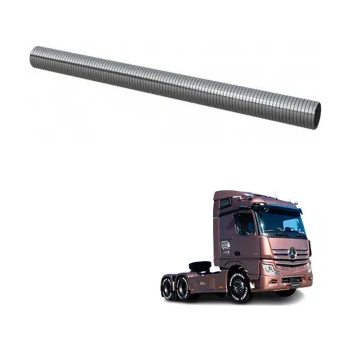 TUBO FLEXIVEL INOX 3POL X 1000MM UNIVERSAL (TM2056-D102)
