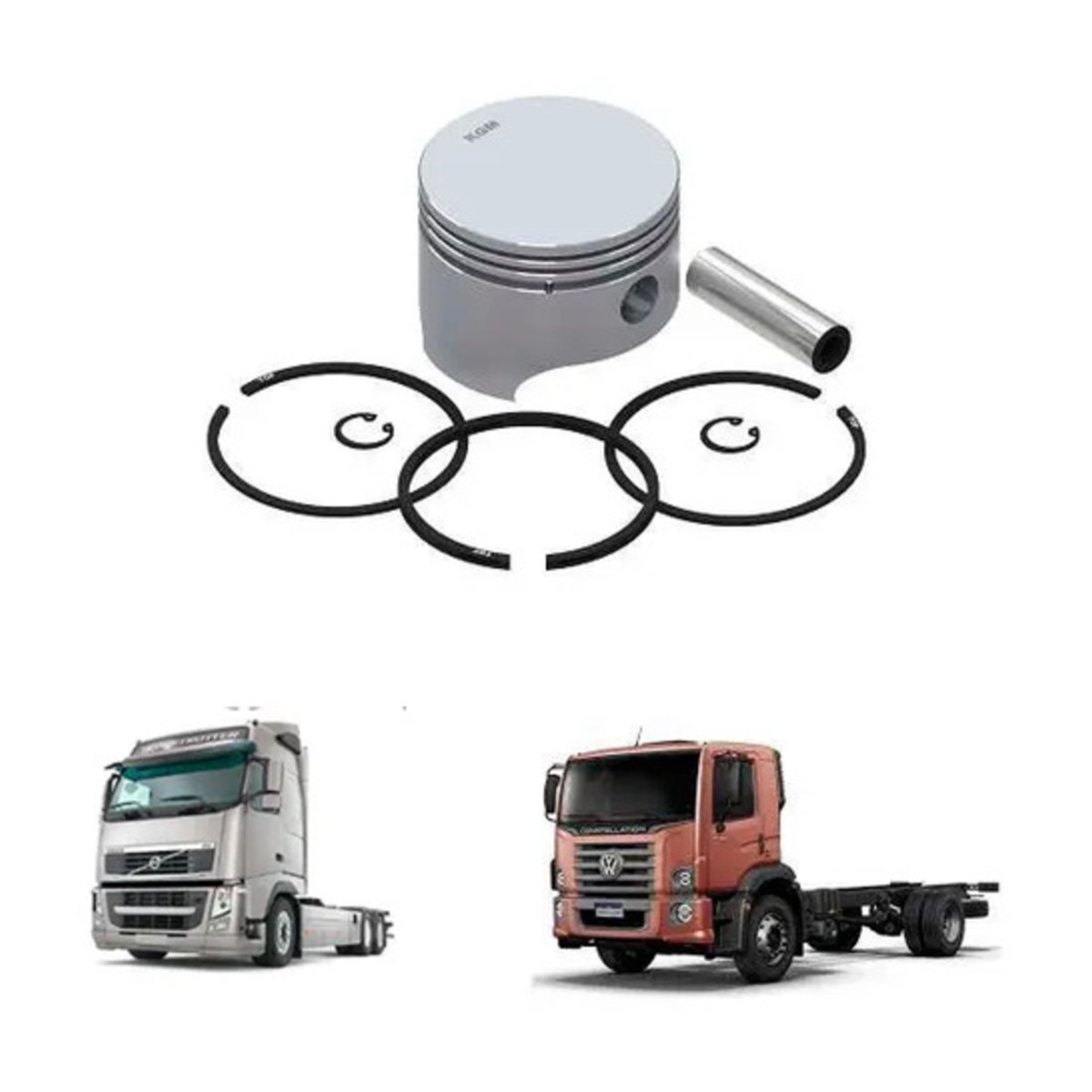 JOGO PISTAO E ANEIS ORIGINAL MAHLE Ø 88MM AGRALE AGRICOLA FIAT FORD MB SCANIA V