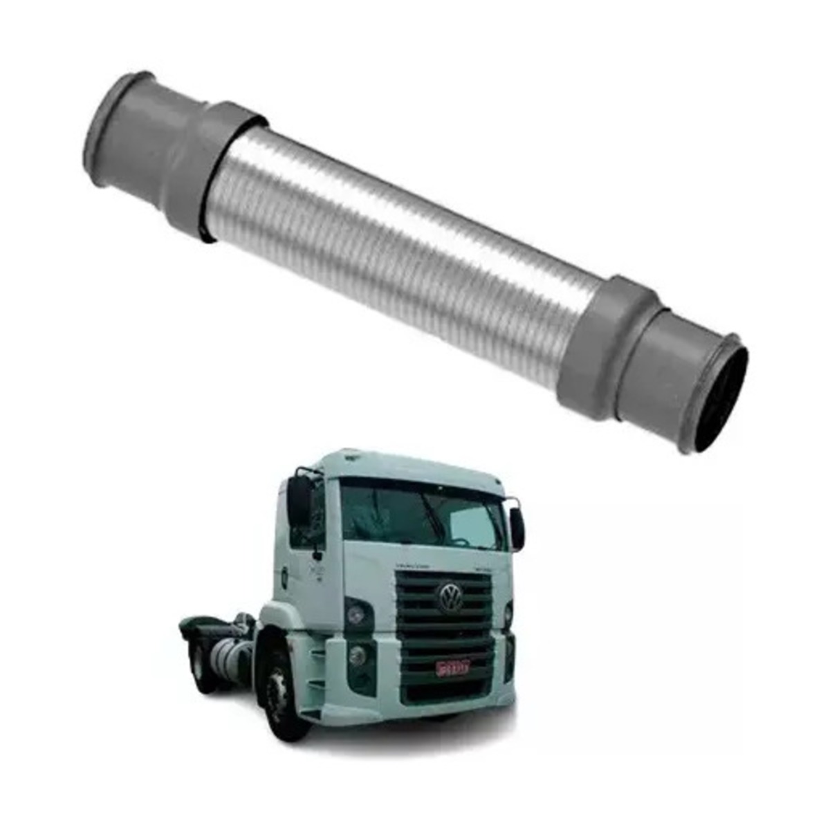 TUBO FLEXIVEL INOX 3.5 X 410MM VW CONSTELLATION 19320 WORKER 17220 24220 26220 E