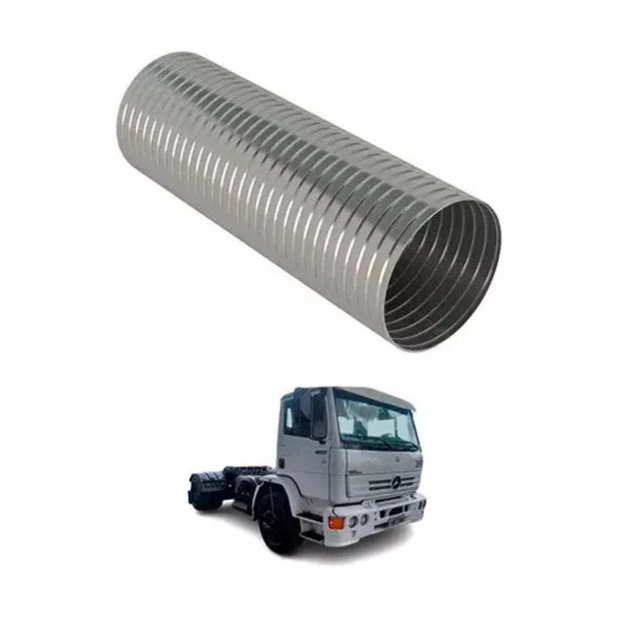 TUBO FLEXIVEL INOX 4POL X 300MM MB 1728 2423B 2423K 2726  (3824907065-M088G)