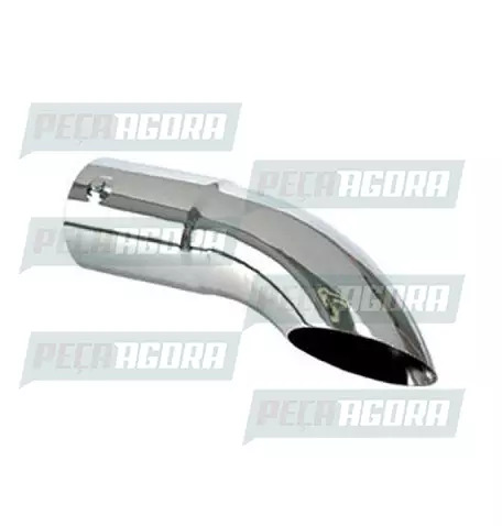 TUBO TERMINAL CURVO CROMADO 2,0'' 230MM CHANFRADO (228058)