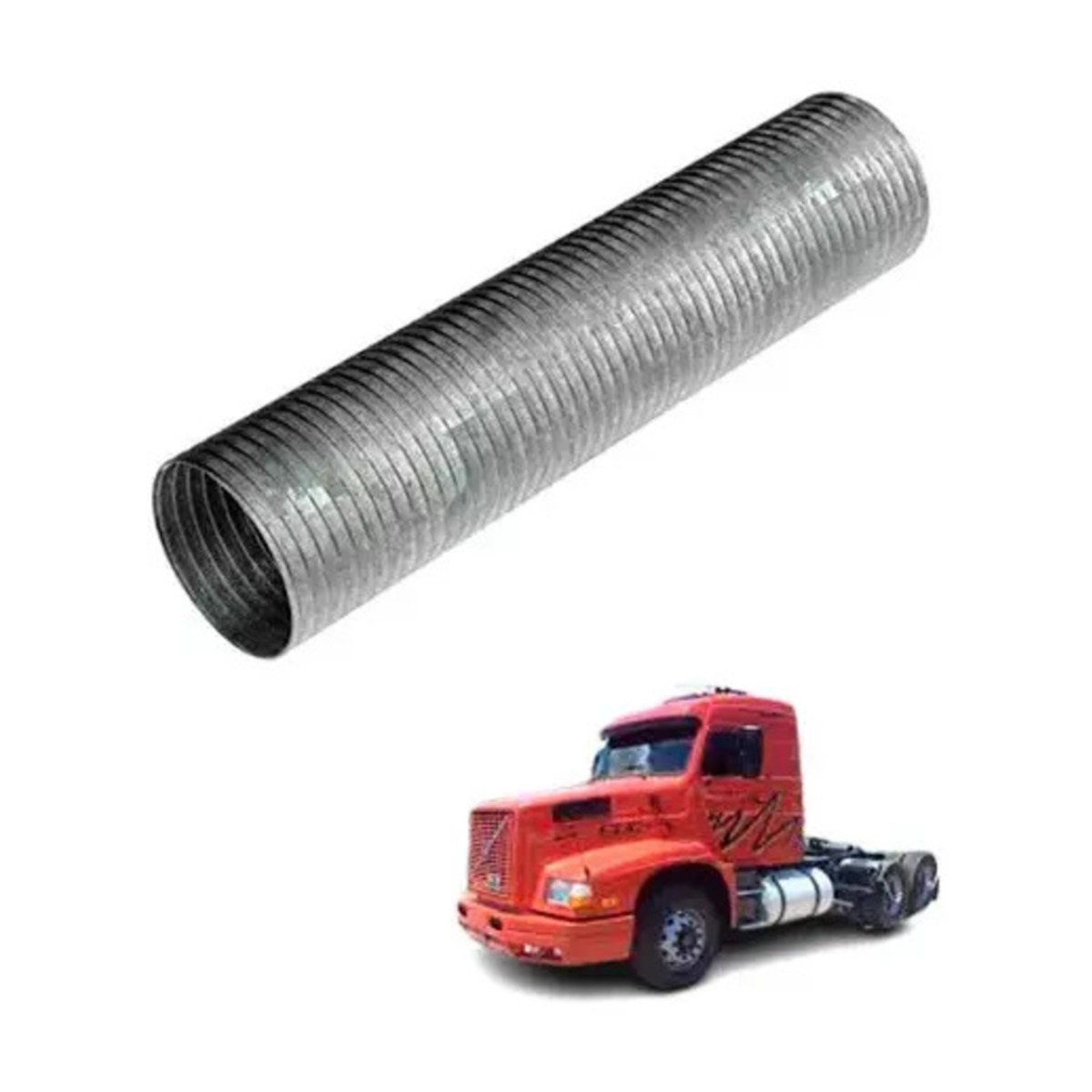 TUBO FLEXIVEL GALVANIZADO 4POL X 550MM VOLVO EDC NL (1585679-V853G)