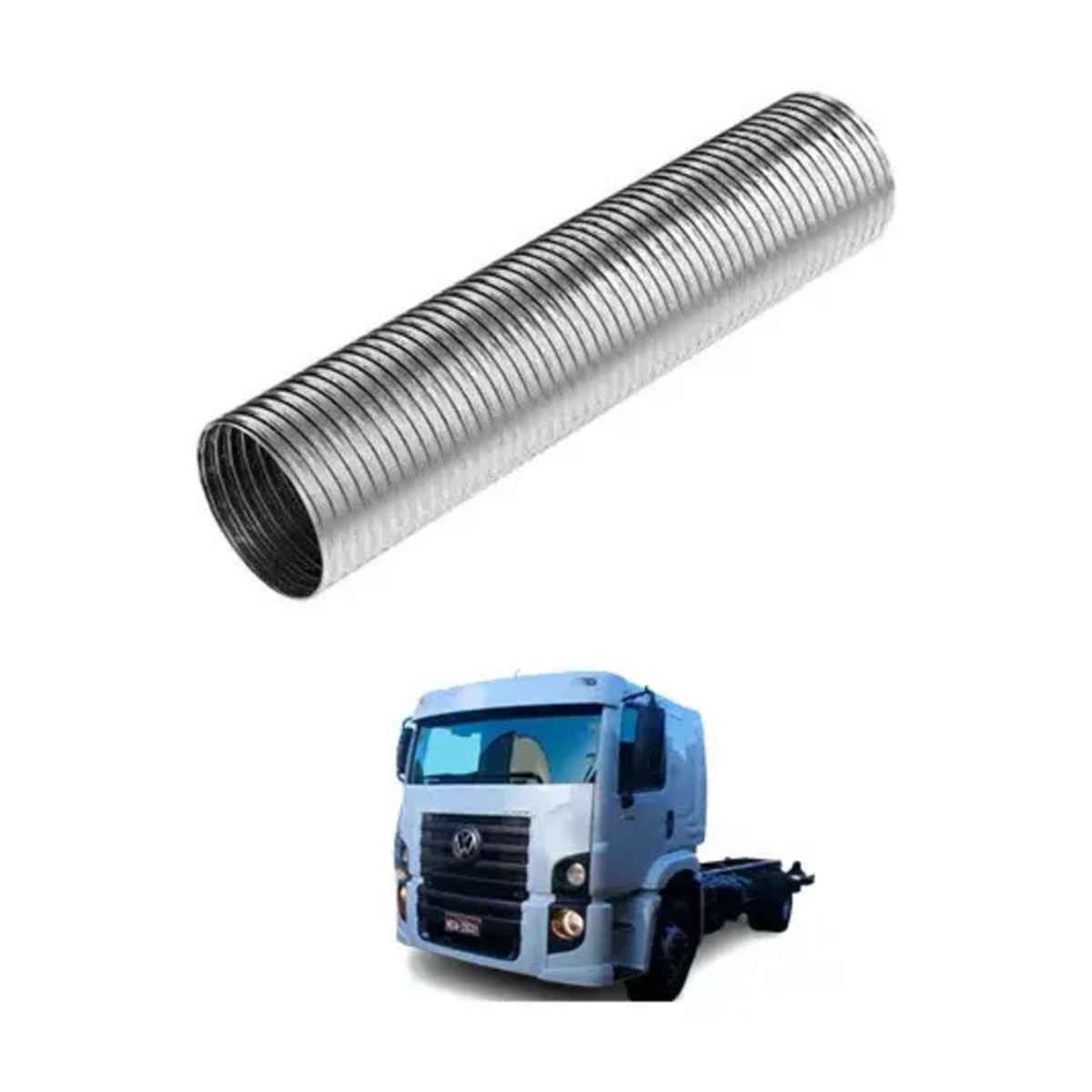 TUBO FLEXIVEL INOX 3.5POLX400MM VW CONSTELLATION 17250 17250E 19320 24250 24250E