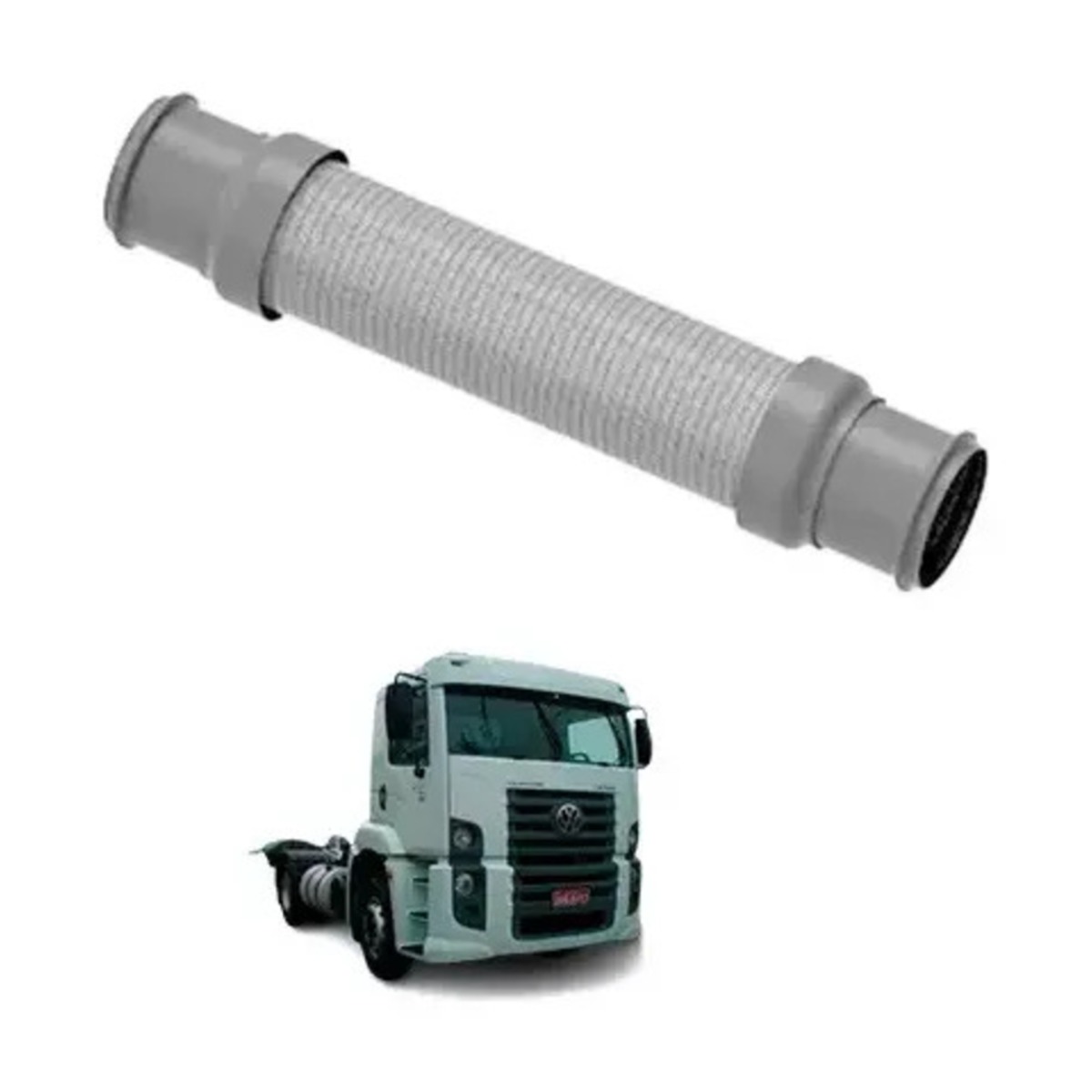TUBO FLEXIVEL GALVANIZADO 3.5POL X 410MM VW CONSTELLATION 19320 WORKER 17220 242