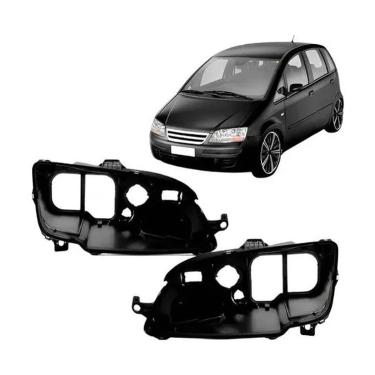 PAR CARCACA FAROL IDEA 2005 A 2010 ESQUERDO | DIREITO (K.RF20085-RF20086)