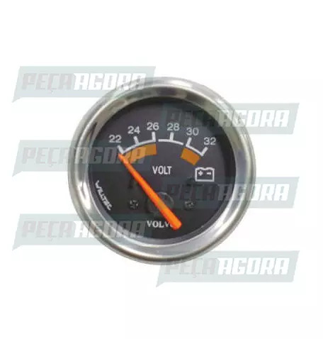 RELOGIO VOLVO VOLTIMETRO 08-16V 24V 52MM (BRANCO) (8123668.)