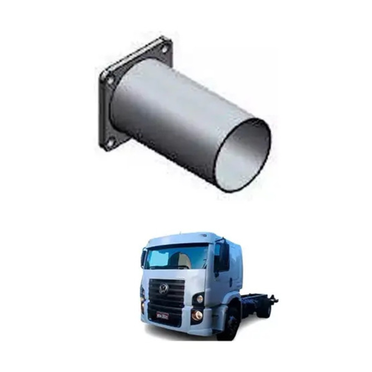 TUBO INTERMEDIARIO 3.5POL VW CONSTELLATION 17250E 19320 24250E WORKER 14220 2422