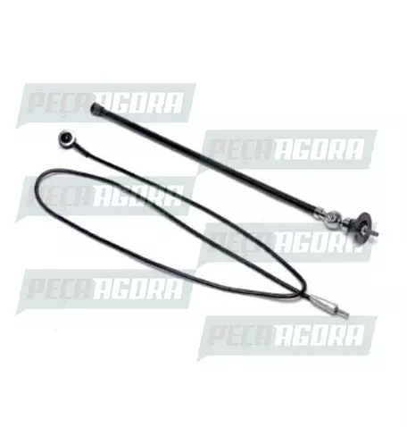 ANTENA FORD CARGO-MERCEDES-BENZ 1618 BICUDO TETO FLEXIVEL PRETA 35 CMS COM BASE 