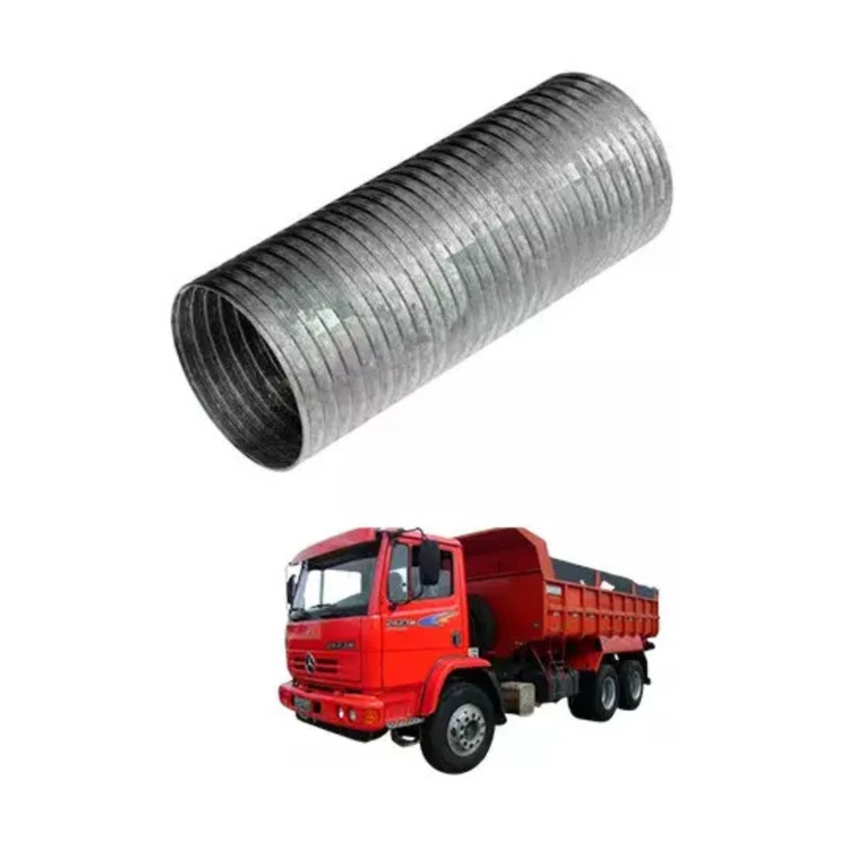 TUBO FLEXIVEL GALVANIZADO 4POL X300MM MB 2423B 2726 ELETRONICO EURO 3 SAIDA VERT