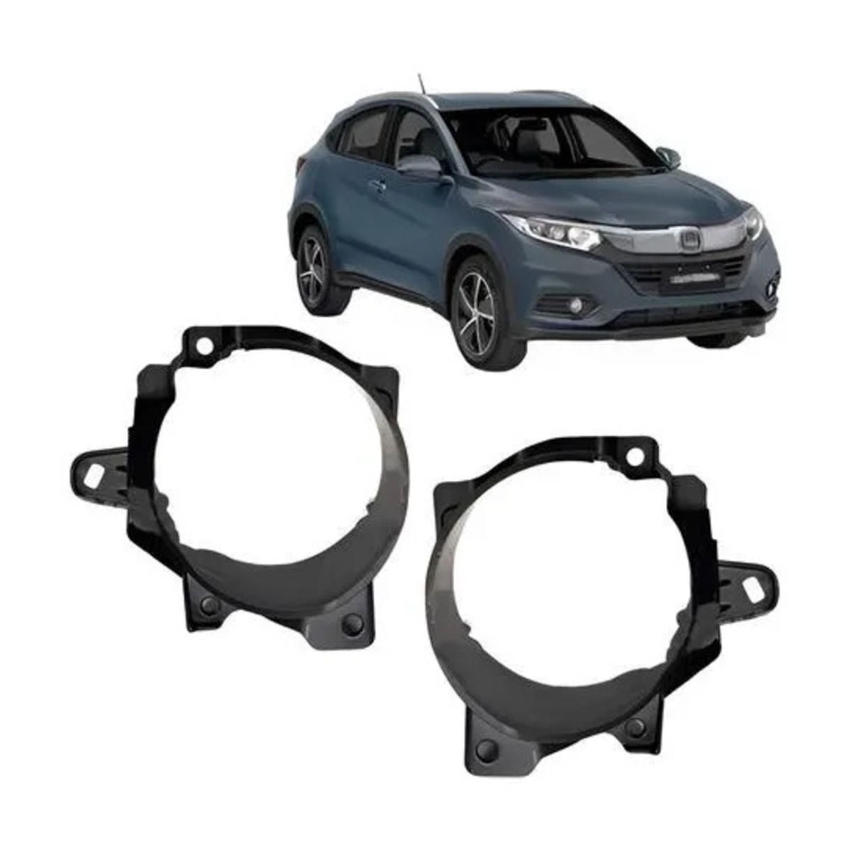 PAR SUPORTE FAROL MILHA AUXILIAR HRV 2019 A 2021 ESQUERDO | DIREITO (K.RF29513-R