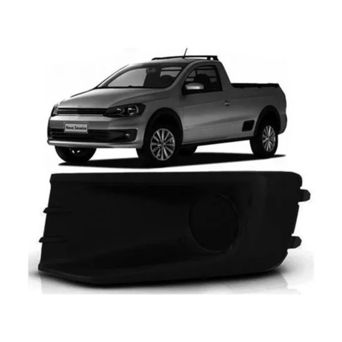 PAR TELA MOLDURA MILHA AUXILIAR SAVEIRO G6 2013 A 2015 ESQUERDO | DIREITO (K.RF2