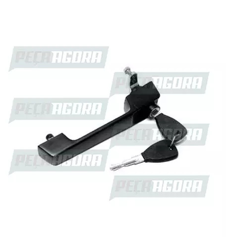 MACANETA EXTERNA PARA SCANIA 110/111 ANTIGO PRETA ESQUERDO COM CHAVE UNIVEL (153