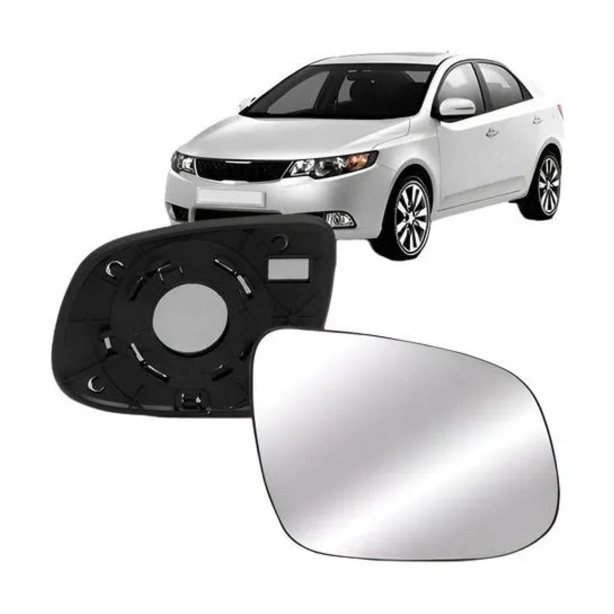PAR LENTE ESPELHO RETROVISOR COM BASE CERATO 09/13 ESQUERDO | DIREITO (K.RF33411