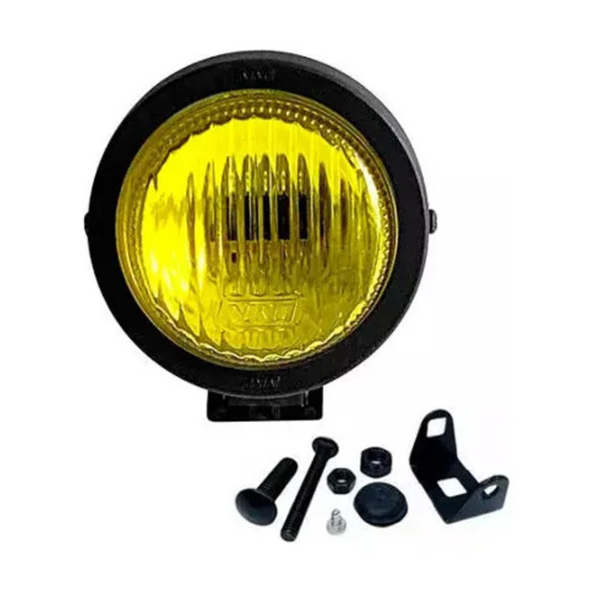 FAROL AUXILIAR NEBLINA 85MM AMARELO H3 UNIVERSAL MINI MILHA CARCACA PRETA SUN RA