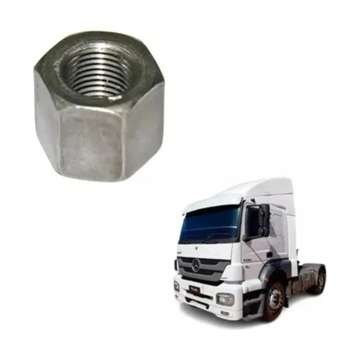  PORCA DUPLA GRAMPO MOLA 27X2 TRASEIRO MB MERCEDES BENZ AXOR EXCETO 1933  (5928)