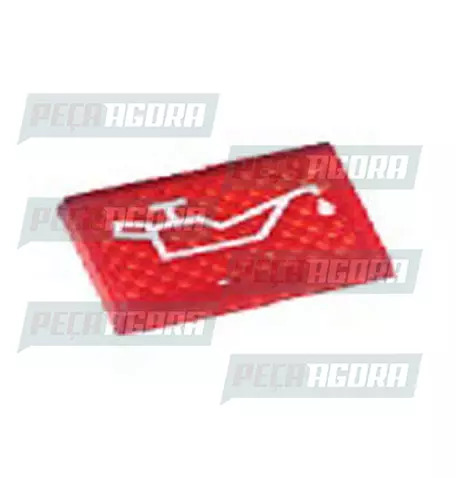 LENTE PAINEL ANTIGO OLEO FREIO VERMELHA (248018)