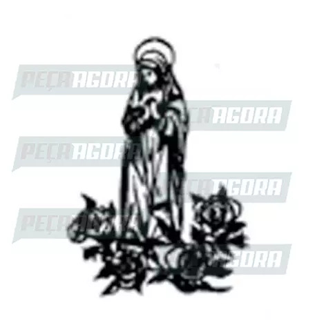 ADESIVO PLOTADO GRANDE AVE MARIA BRANCO (003110)