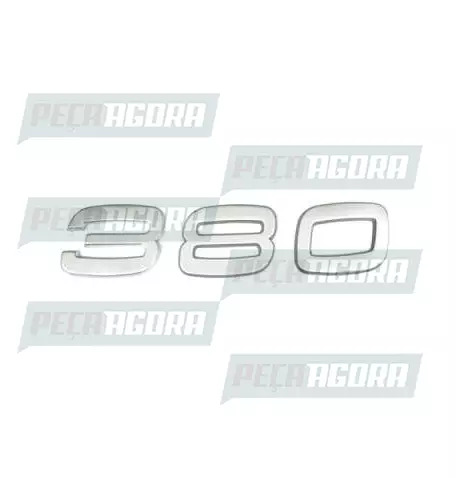 EMBLEMA PLASTICO CROMADO VOLVO ''380'' (420257)